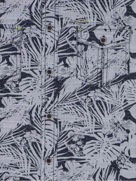 engbers Herren Kurzarm-Hemd gemustert Saphirblau 32818