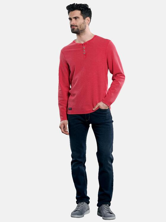 engbers Herren Henley Shirt Tomatenrot 31115