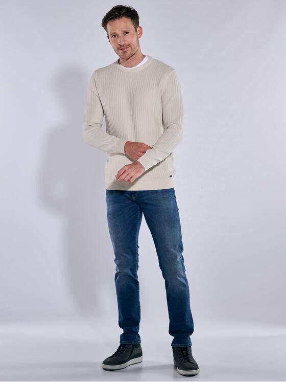 engbers Herren Pullover Rundhals Creme 38148