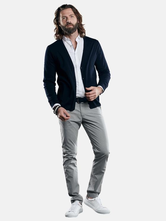emilio adani Herren Cardigan aus hochwertigem Pima Cotton Garn Blau 29243