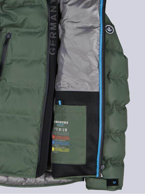 ENGBERS GERMANY Herren Steppjacke mit Funktionsdetails Gruen 39366