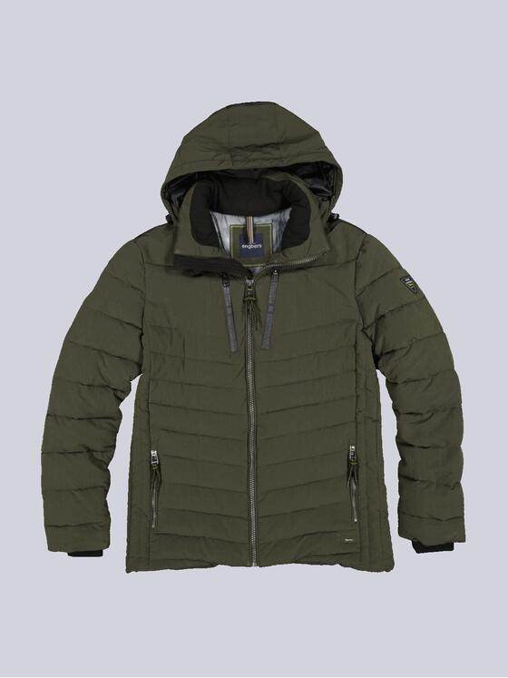 engbers Herren Steppjacke mit abnehmbarer Kapuze Grün 35435
