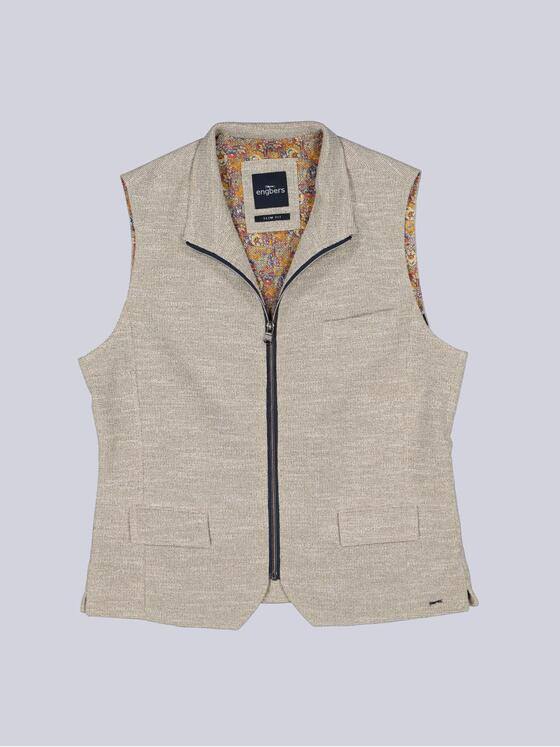 engbers Herren Sakko-Weste mit Zipper Beige 38403