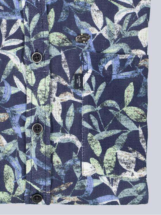 engbers Herren Kurzarm-Hemd gemustert Saphirblau 38514