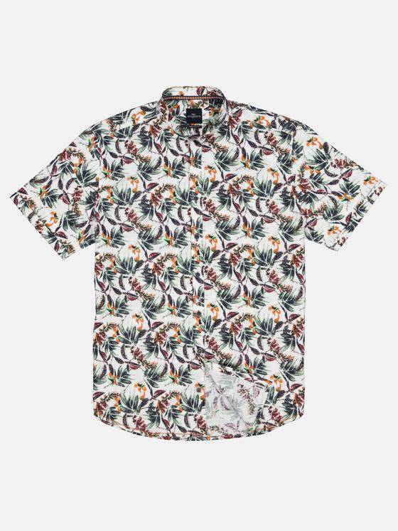 engbers Herren Kurzarm-Hemd gemustert Oliv 33441