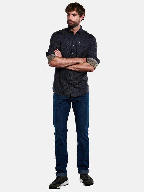 engbers Herren Langarm-Hemd meliert Anthrazit 33371