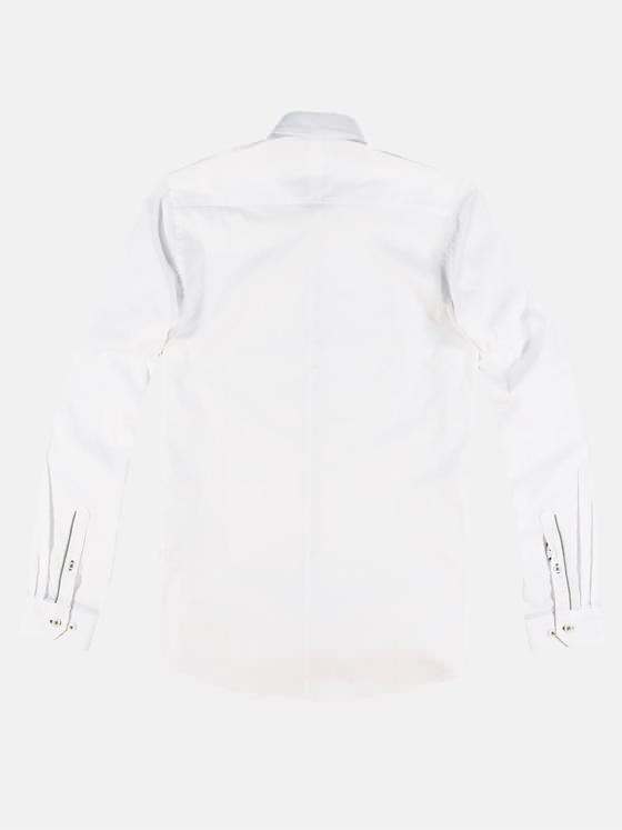 emilio adani Herren Modisches Langarmhemd mit Details in floralem Design Weiß 30087