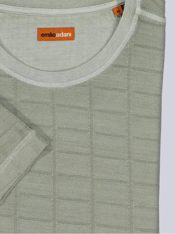 emilio adani Herren T-Shirt strukturiert Grün 38434