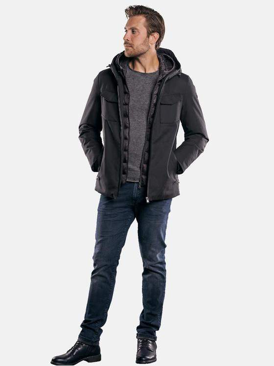 emilio adani Herren Jacke mit Sorona® Füllung Schwarz 30155