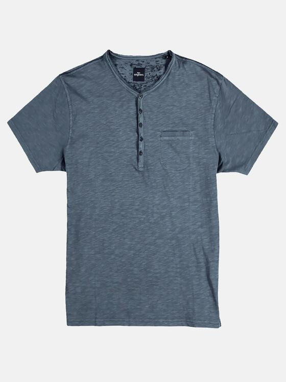 engbers Herren Henley T-Shirt Marineblau 28911