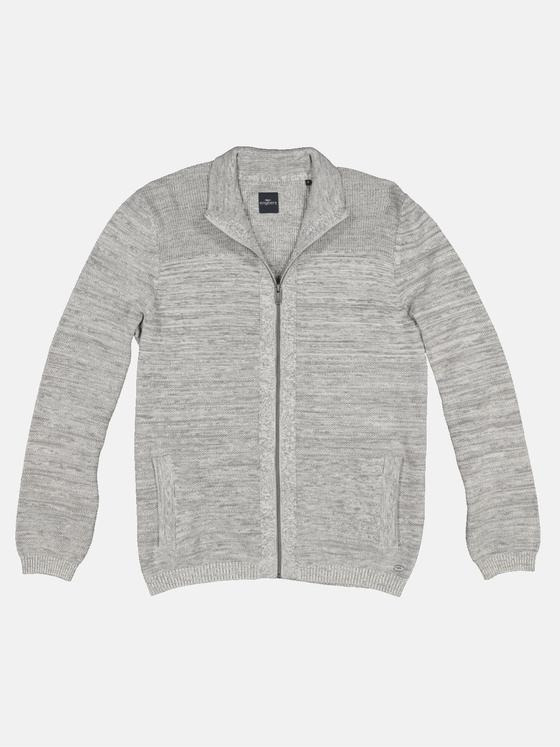 engbers Herren Strickjacke meliert Grau 32418