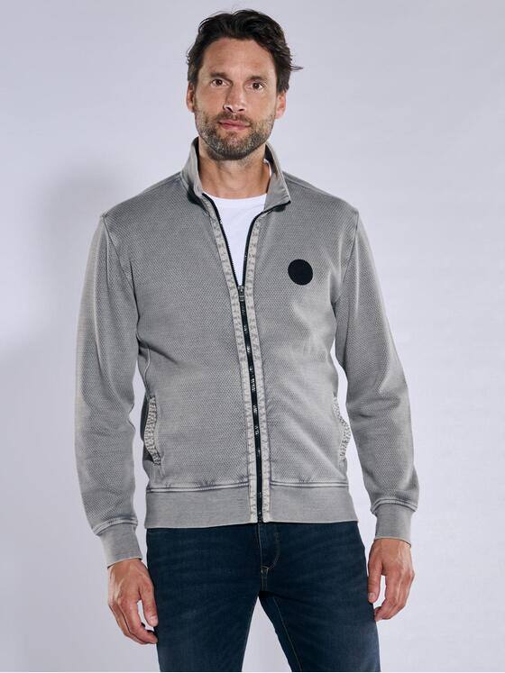 engbers Herren Sweatjacke mit Zipper Silbergrau 38057
