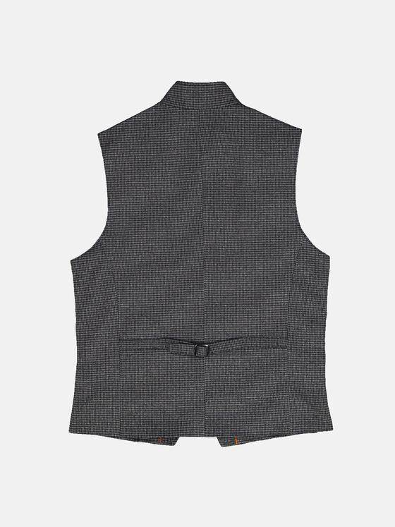 emilio adani Herren Sakko-Weste mit Zipper Grau 33572