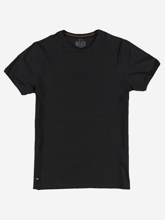 emilio adani Herren Basic-Shirt "My Favorite" Schwarz 36232