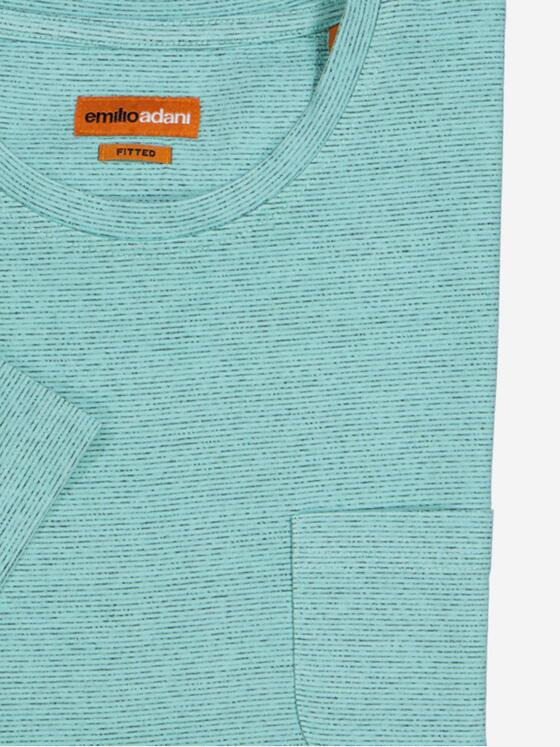 emilio adani Herren T-Shirt meliert Türkis 36831
