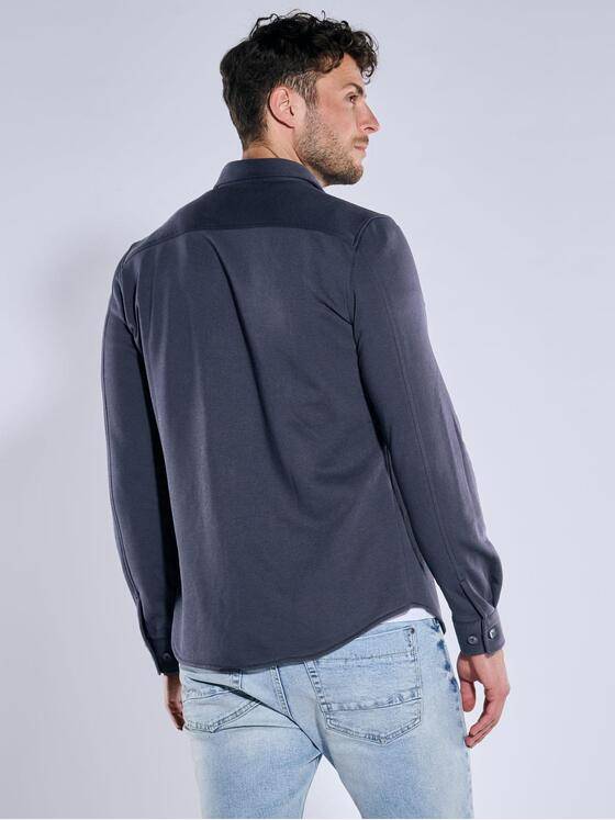 emilio adani Herren Overshirt uni Blau 39207