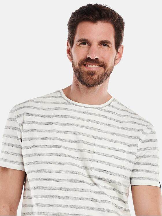 engbers Herren T-Shirt gestreift Beige 34538
