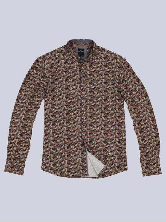 engbers Herren Langarm-Hemd gemustert Orange 32389