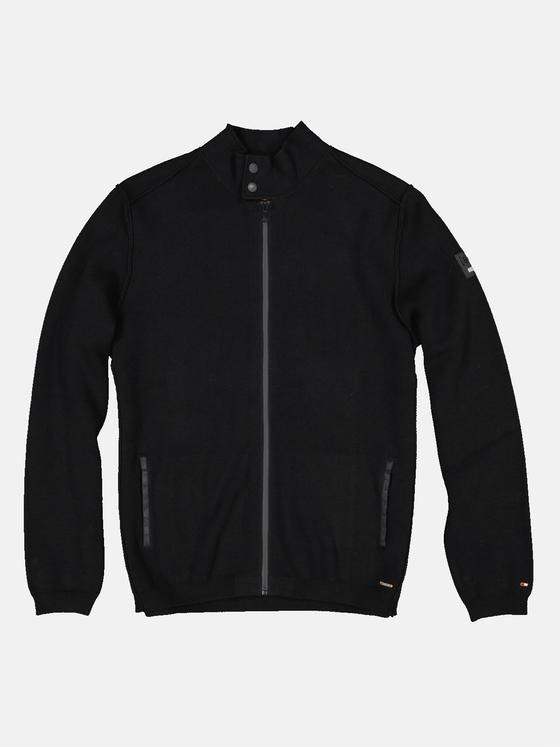 emilio adani Herren Strickjacke strukturiert Schwarz 33818
