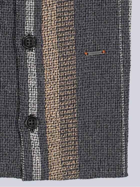 emilio adani Herren Kurzarm-Hemd gestreift Anthrazit 38520