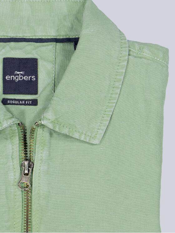 engbers Herren Overshirt in Halbleinen-Qualität Gruen 38662