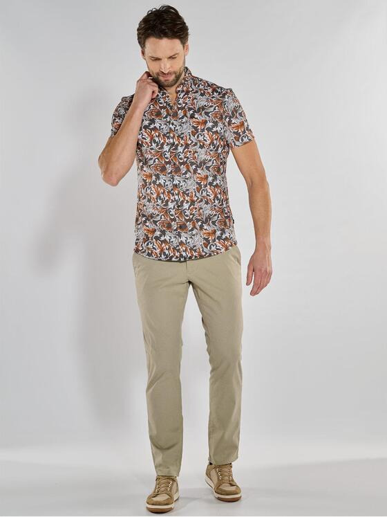 engbers Herren Kurzarm-Hemd slim fit Rostorange 36651