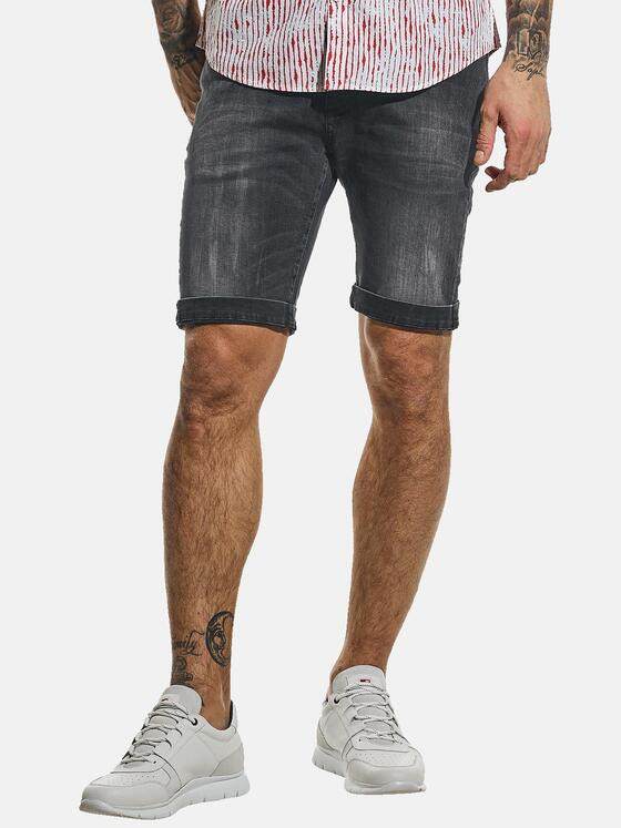 emilio adani Herren High Stretch Denim-Short Schwarz 31145