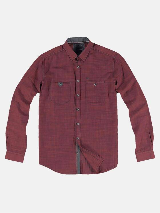 engbers Herren Langarm-Hemd mit feiner Struktur Signalrot 32008