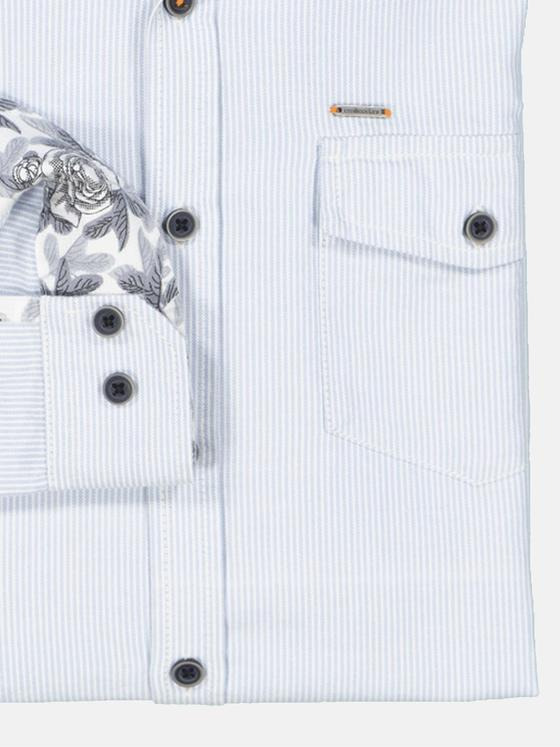 emilio adani Herren Hemd gemustert Blau 35471