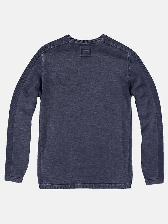 engbers Herren Sportiver Baumwollpullover mit modischem Rundhalsausschnitt Blau 30433