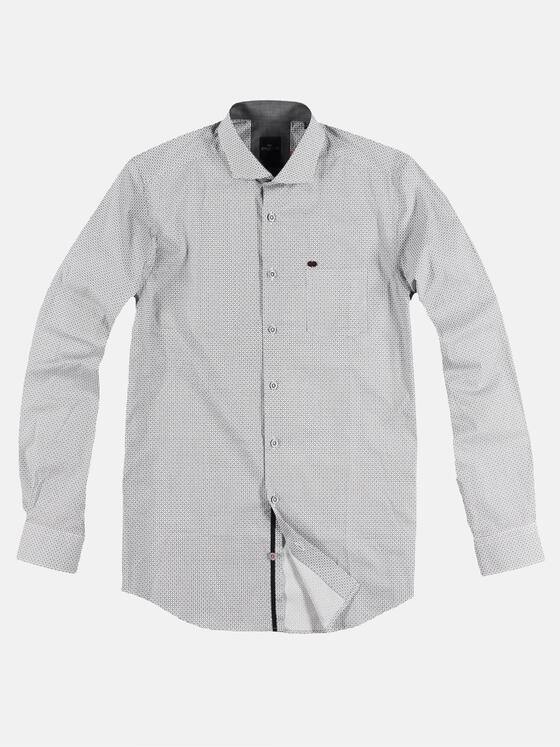 engbers Herren Dezent gemustertes Langarmhemd Schwarz 29469