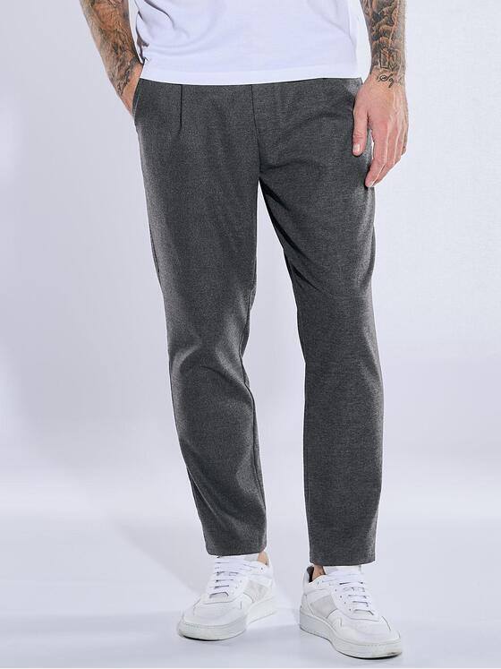 emilio adani Herren Anzughose Casual Grau 37657