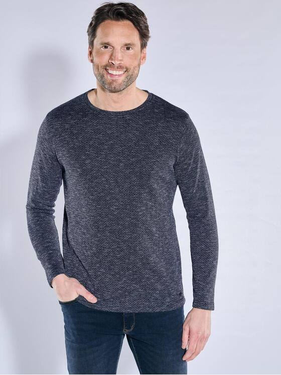 engbers Herren Langarm-Shirt regular Saphirblau 38314