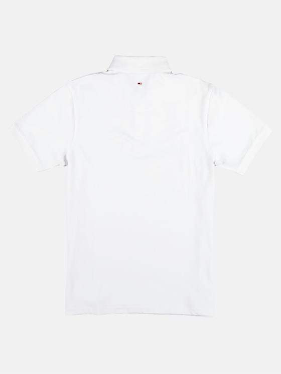 emilio adani Herren sportives Poloshirt mit Galonstreifen Weiß 29247