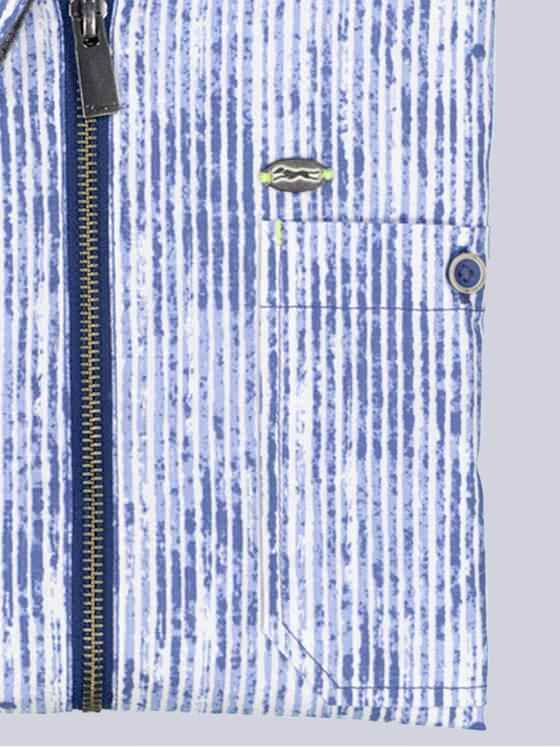 engbers Herren Kurzarm-Hemd gemustert Brilliantblau 39036