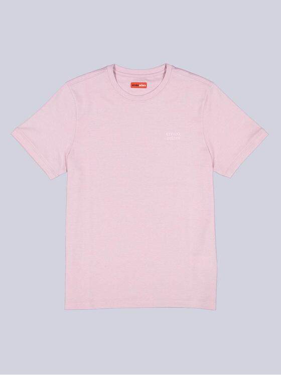 emilio adani Herren T-Shirt uni Rosa 39167
