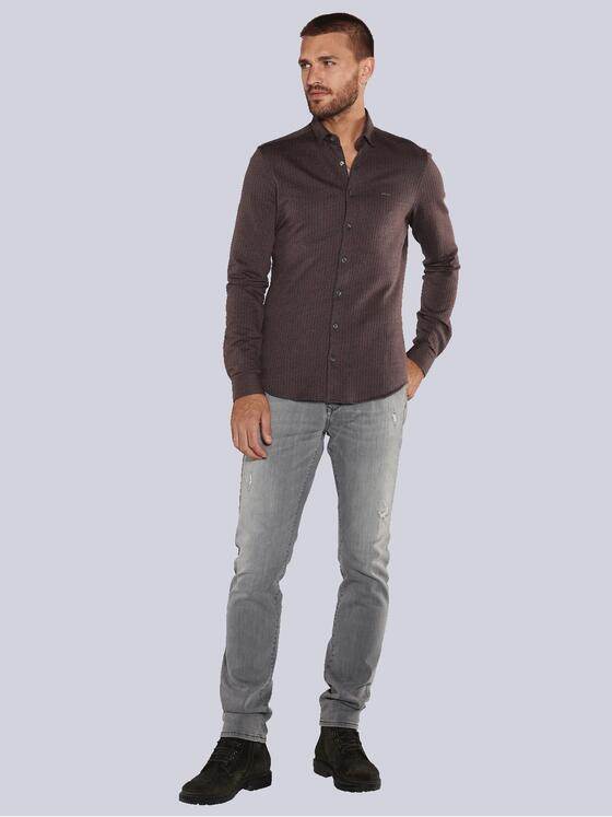 emilio adani Herren Langarm-Hemd regular Rot 35516