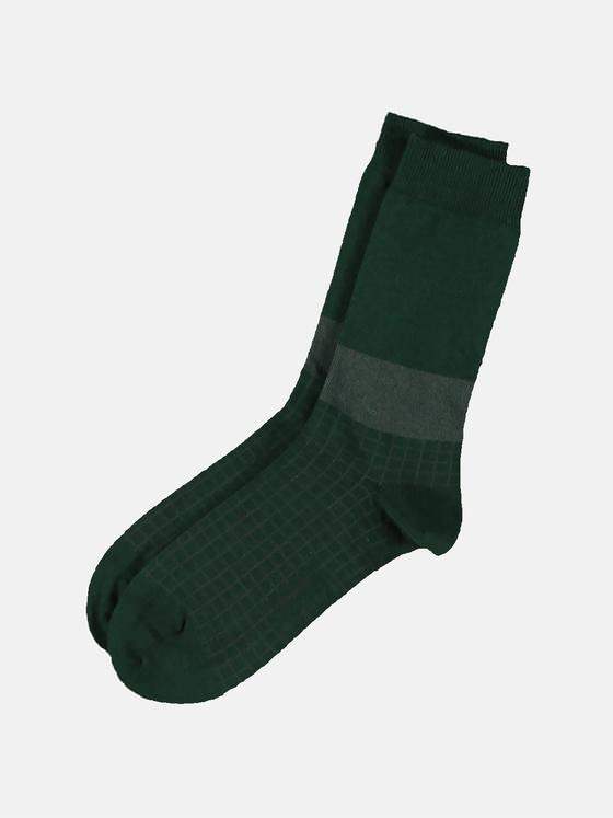 engbers Herren Gemusterte Socken Tannengrün 30613