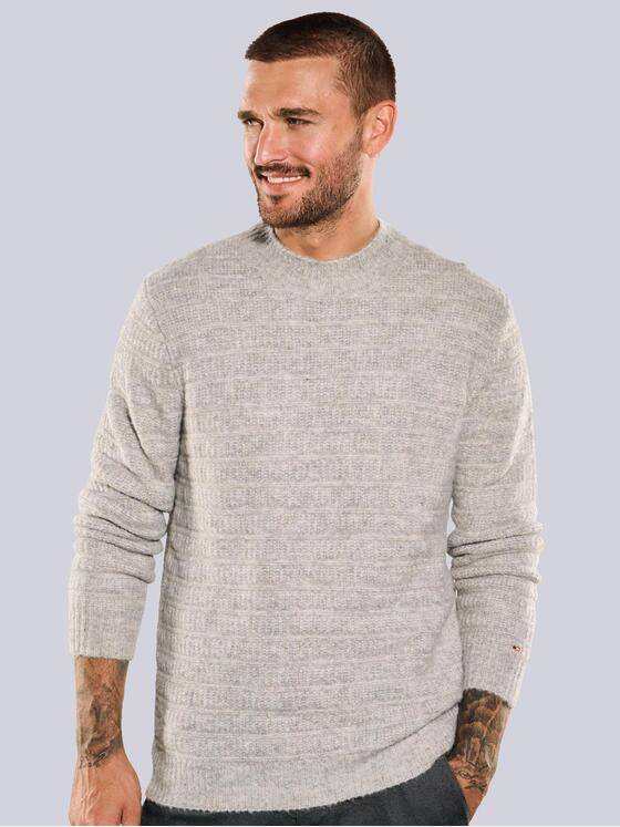 emilio adani Herren Pullover uni Weiß 35731