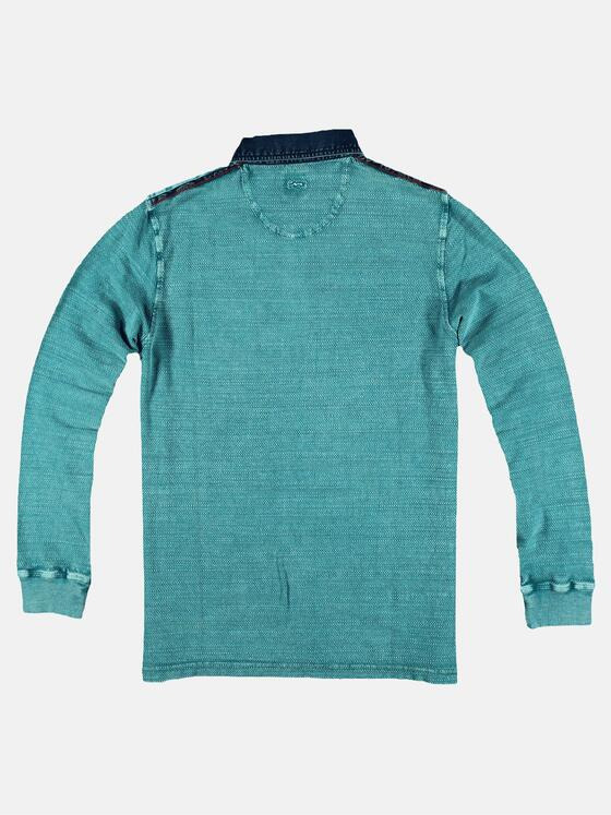 engbers Herren Poloshirt langarm Petrolgruen 29233