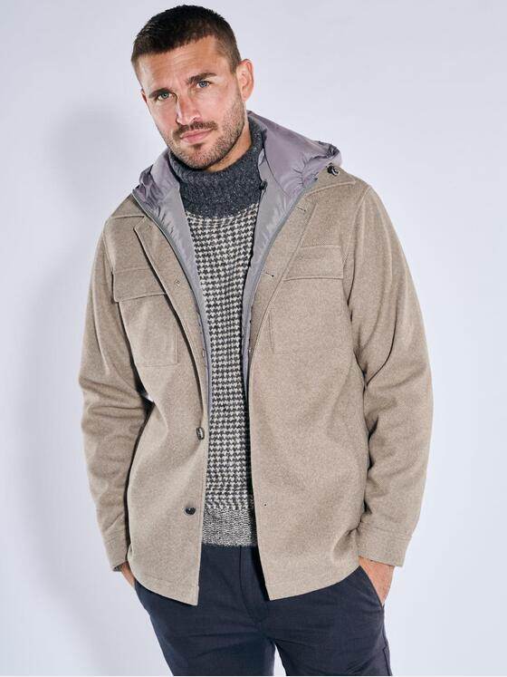 emilio adani Herren Jacke mit heraustrennbarem Inlet Beige 39479