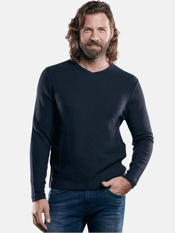 emilio adani Herren lässiger Allround-Pullover Blau 29206