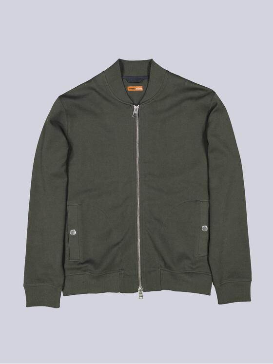 emilio adani Herren Sweatjacke mit Bomber-Kragen Oliv 39615
