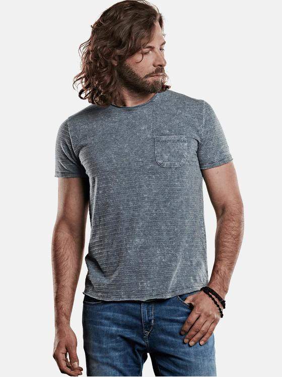 emilio adani Herren Rundhals T-Shirt Türkis 27791