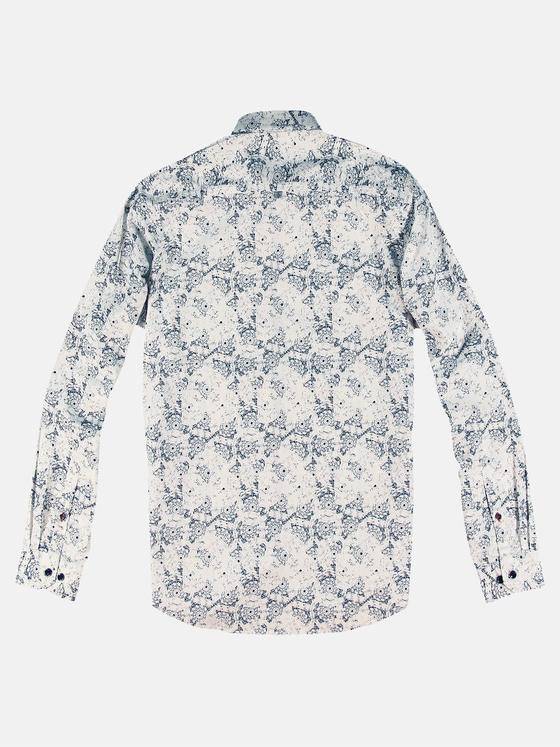 emilio adani Herren Modisches Hemd mit Print Blau 31325