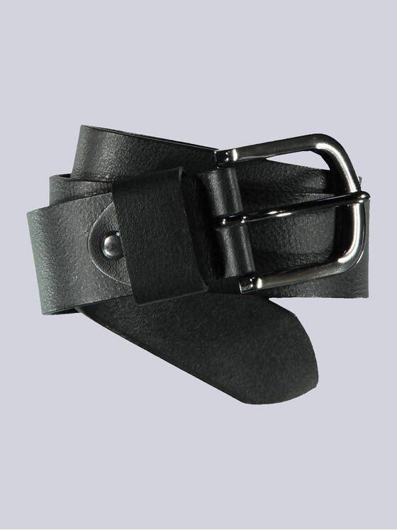 emilio adani Herren Ledergürtel Basic Schwarz 38233