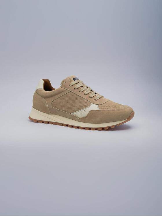 engbers Herren Sneaker aus Velourleder Beige 38538