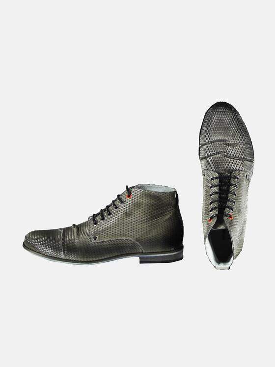 emilio adani Herren Boots mit geprägtem Leder Grau 29110