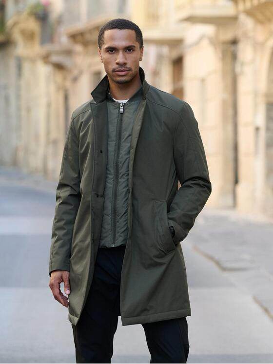 emilio adani Herren Mantel mit heraustrennbarem Inlet Grün 39143