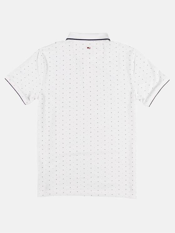 emilio adani Herren Poloshirt mit Minimalprint und Kontrast-Details Weiß 29640